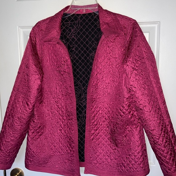 Chico’s sz 2 (10-12) lightweight reversible jacket, no tags or pockets $25 - Picture 3 of 4